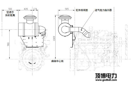 空濾器外形安裝尺寸示意簡圖